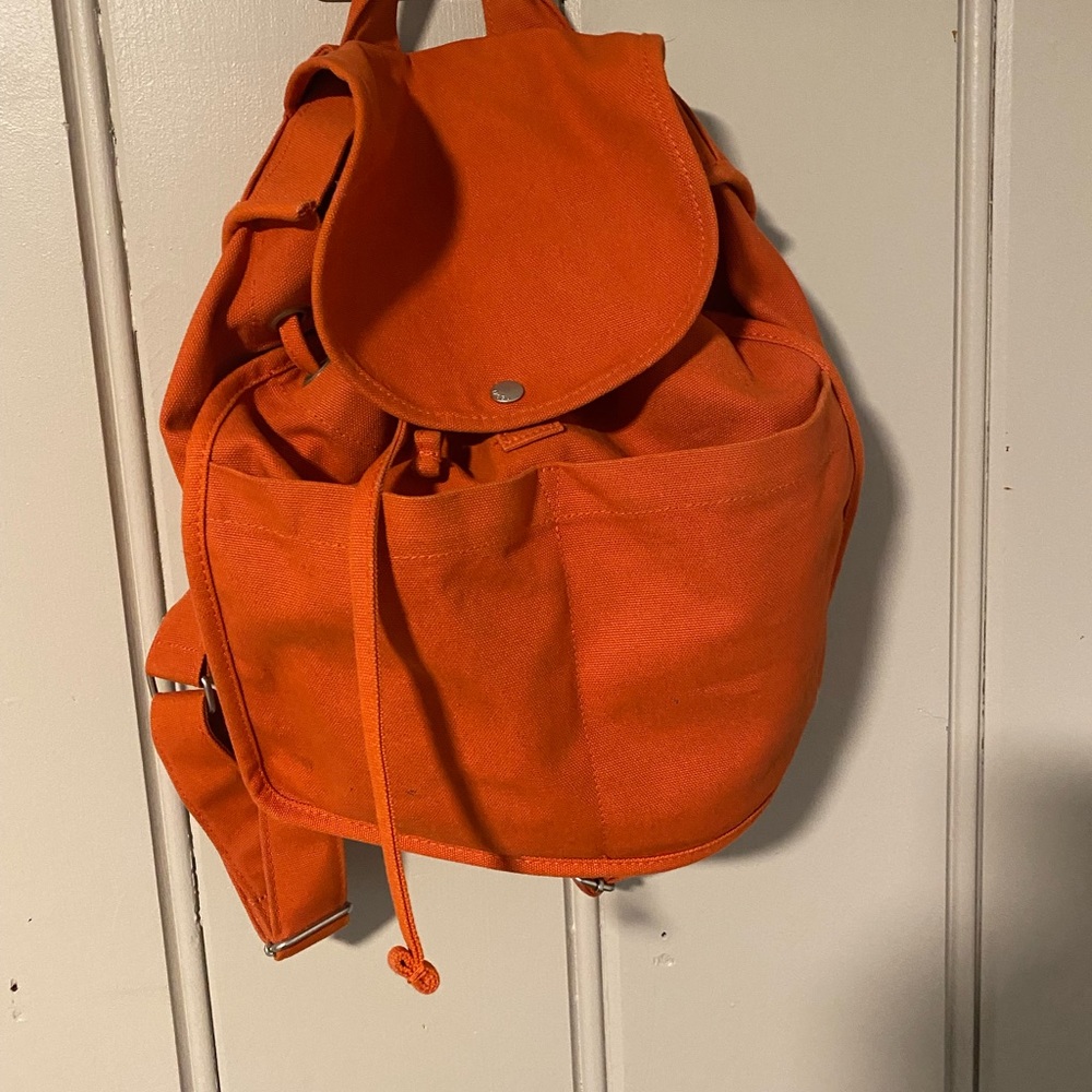 Baggu Orange Canvas Backpack
